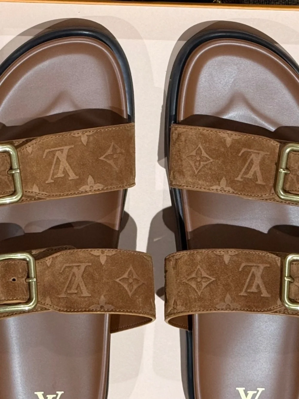 Louis Vuitton LV Venice Mule Sandals Brown Monogram Men’s Size 12 New With Box
